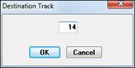 Destination Track dialog